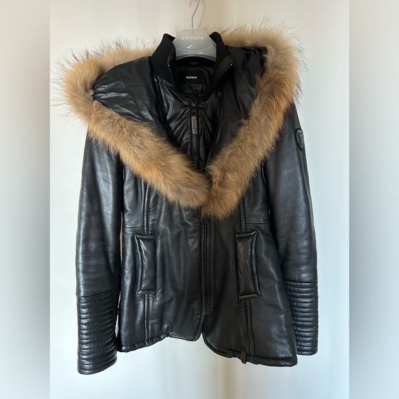 Rudsak coat entirely made of real leather outside + real fur - Picture 1 of 5